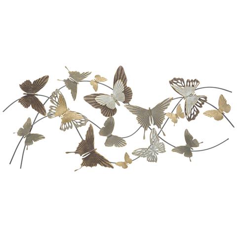 Decorazione In Metallo 3d Farfalla 8 - Multicolore - Metallo - 118x3x52 Cm - Foto 1