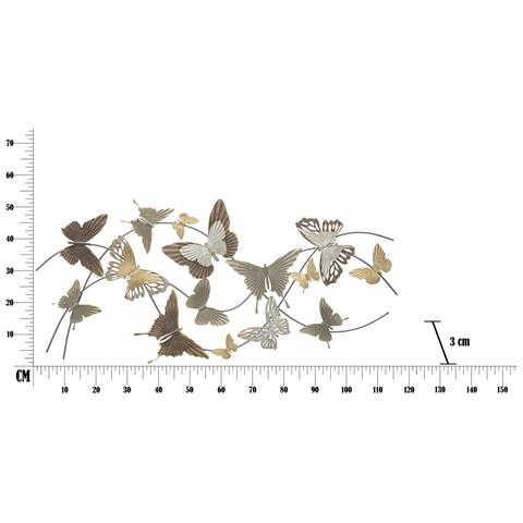 Decorazione In Metallo 3d Farfalla 8 - Multicolore - Metallo - 118x3x52 Cm - Foto 7