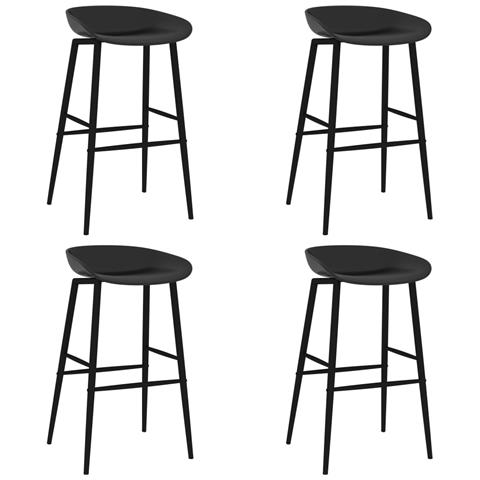 Sedie Da Bar 4 Pz Nere - Foto 2