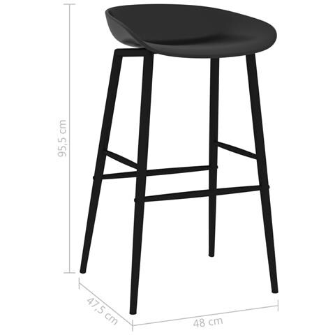 Sedie Da Bar 4 Pz Nere - Foto 7