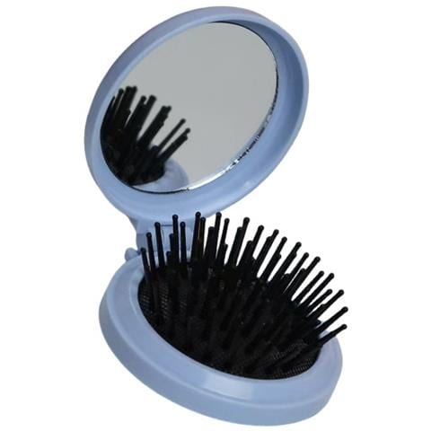 Pettine Pieghevole Compatto Con Cuscino D'aria E Specchietto Per Trucco Blue - Foto 1
