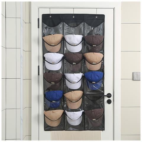 Organizzatore Per Cappellini Da Baseball A 6 Strati - Porta Cappelli Salvaspazio Black - Foto 1