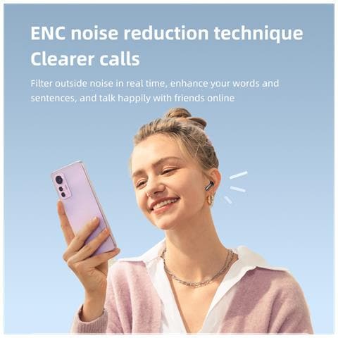Auricolari Bluetooth Con Cancellazione Del Rumore Ibrida J11 Pro - Tonalità Della Pelle - Foto 2