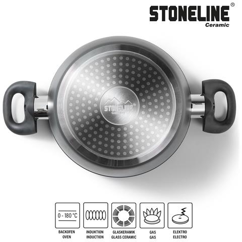 Set Di Pentole In Ceramica 6 Pezzi 18/20/24 Cm, Con Coperchi - Foto 2