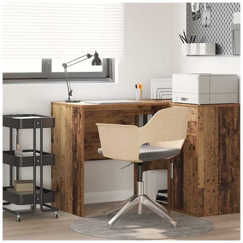 Scrivania Legno Vecchio Legno Ingegnerizzato Piccolo Stoccaggio - Foto 2