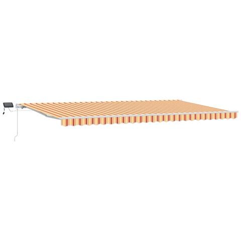 Ombrello retrattile manuale con LED giallo e arancione 600x300 cm - Foto 1