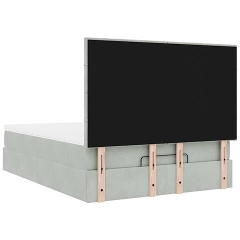 Struttura Letto Pouf con Materassi 140x200 cm in Velluto - Foto 9