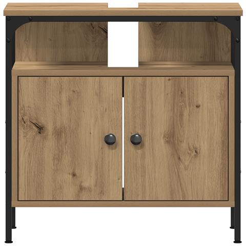 Set di mobili da bagno 3 pezzi in legno ingegnerizzato rovere Artisan - Foto 9