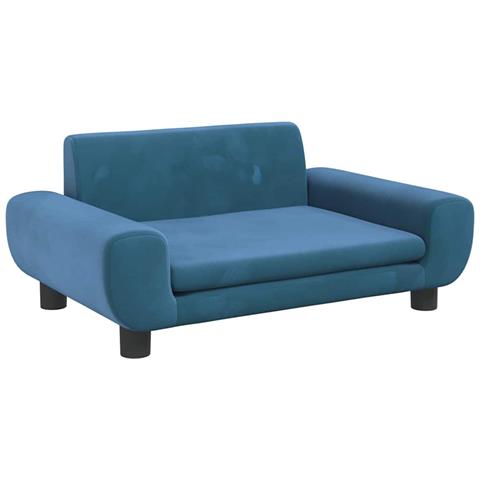 Lettino per Cani Blu 70x45x33 cm in Velluto - Foto 1