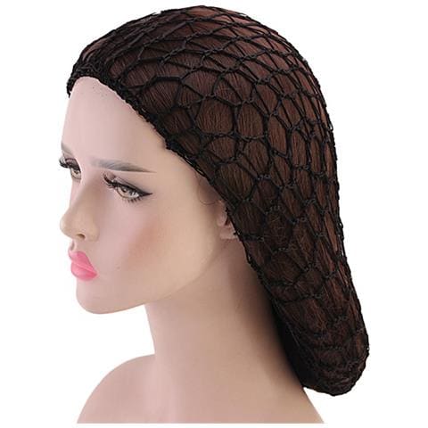 Rete Per Capelli All'uncinetto Fatta A Mano Con Fiocco Retrò - Accessorio Elegante E Funzionale Black - Foto 1