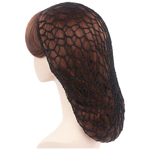 Rete Per Capelli All'uncinetto Fatta A Mano Con Fiocco Retrò - Accessorio Elegante E Funzionale Black - Foto 5