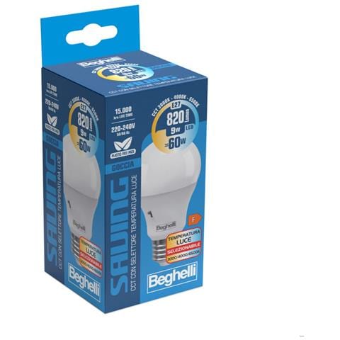 GOCCIA CCT 9W 810lm E27 lampada LED Variabile F - Foto 1