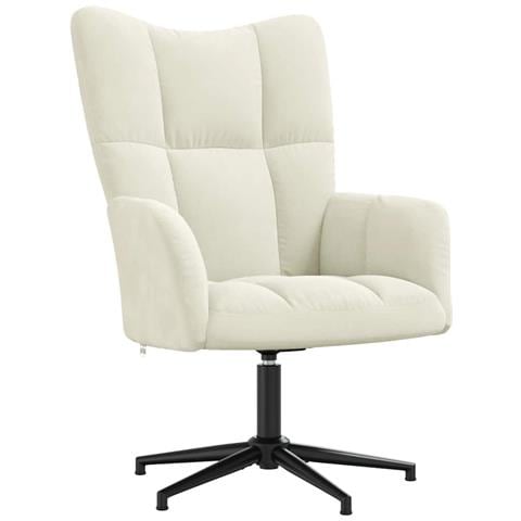 Lusso Casadino -  Sedia Relax Bianco Crema Velluto - Foto 1