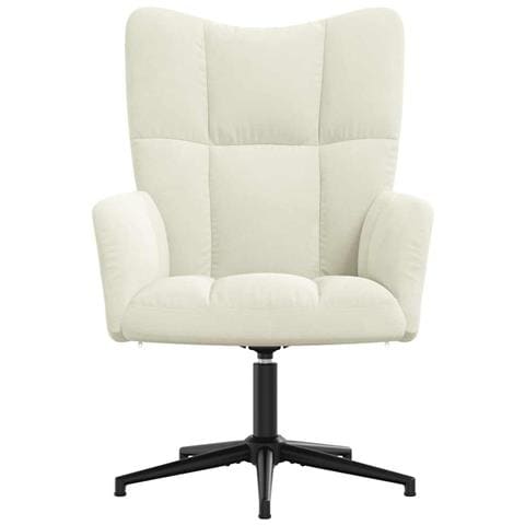 Lusso Casadino -  Sedia Relax Bianco Crema Velluto - Foto 2