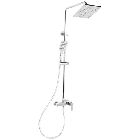 Set Doccia Con Miscelatore E Soffione A Pioggia Catagena Argento - Foto 2