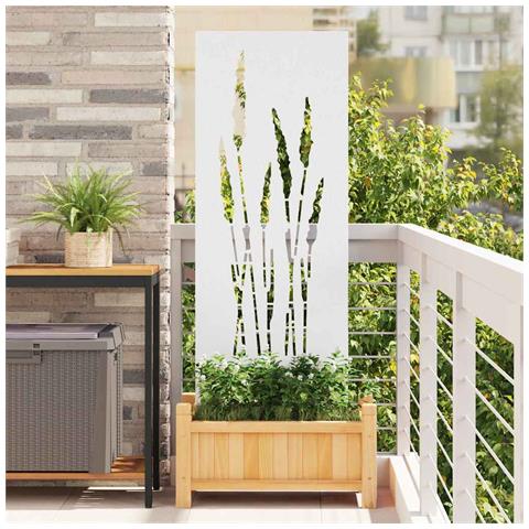 Schermo per privacy in giardino Floreale Bianco 50 x 140 cm - Foto 2