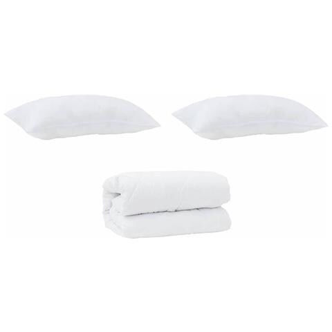Piumone con Cuscini Altro 3 pcs Bianco 260 x 220 cm Microfibra - Foto 1