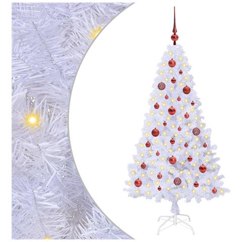 Albero di Natale artificiale Bianco 150 cm PVC e Acciaio - Foto 1