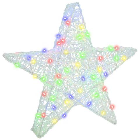 Stella 3D con 50 LED Multicolore 55 x 53.5 x 10 cm Acrilico - Foto 1