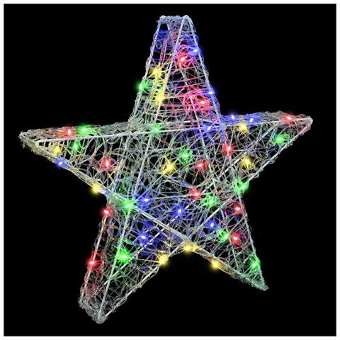 Stella 3D con 50 LED Multicolore 55 x 53.5 x 10 cm Acrilico - Foto 2