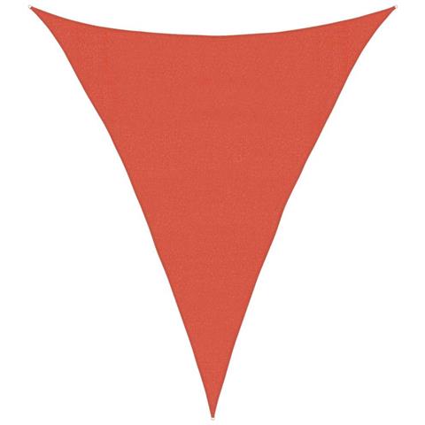 Vela Parasole 160 g/m² Triangolare Terracotta 3x4x4 m in HDPE - Foto 1