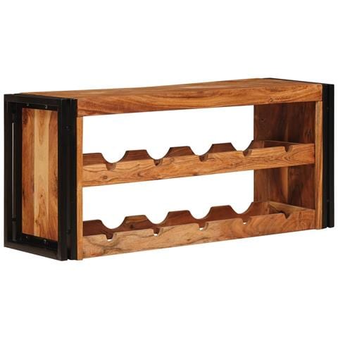 Portabottiglie 100 x 45 x 33 cm Legno di Acacia Massello - Foto 1