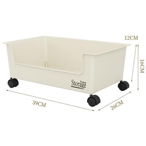 Piccola Scatola Portaoggetti Mobile Con Ruote A 360° - Organizer In Plastica Pp - Foto 1