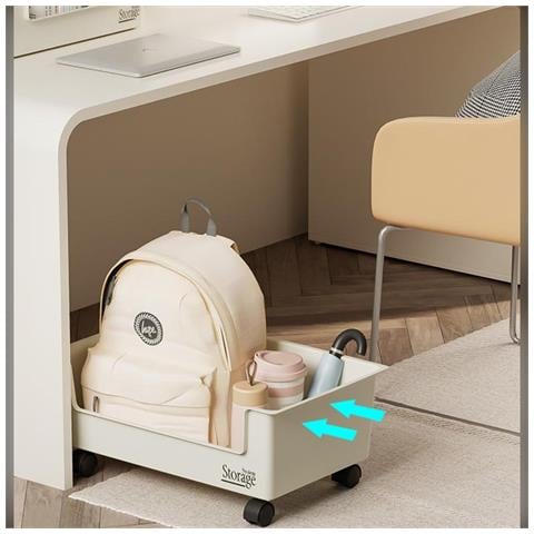 Piccola Scatola Portaoggetti Mobile Con Ruote A 360° - Organizer In Plastica Pp - Foto 2