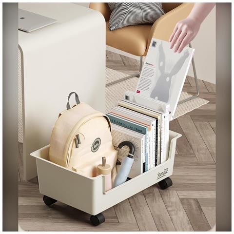 Piccola Scatola Portaoggetti Mobile Con Ruote A 360° - Organizer In Plastica Pp - Foto 6