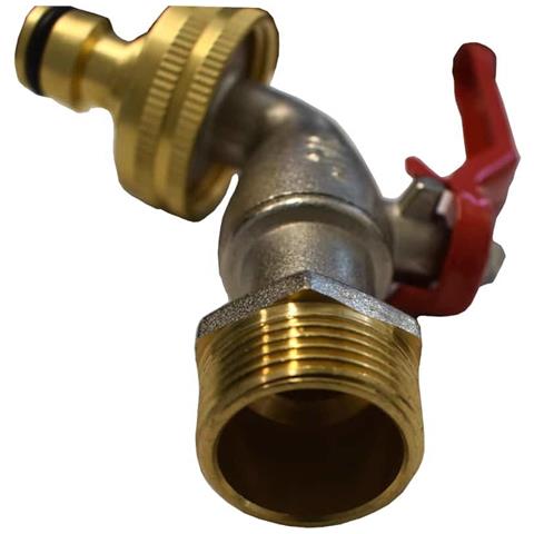 Rubinetto A Sfera Con Leva E Raccordo Rapido 3/4 Per Irrigazione Giardino - Foto 2