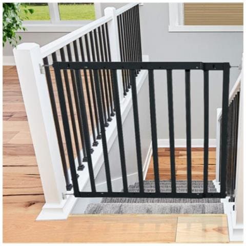 Safetots Cancelletto Per Scale Robusto In Legno Con Montaggio A Vite, Nero, 63,5cm - 105,5cm - Foto 2