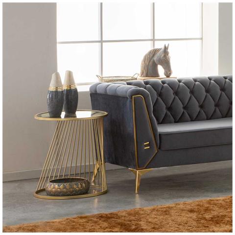 Centrotavola In Metallo Dorato 38x32,5x10h - Foto 2