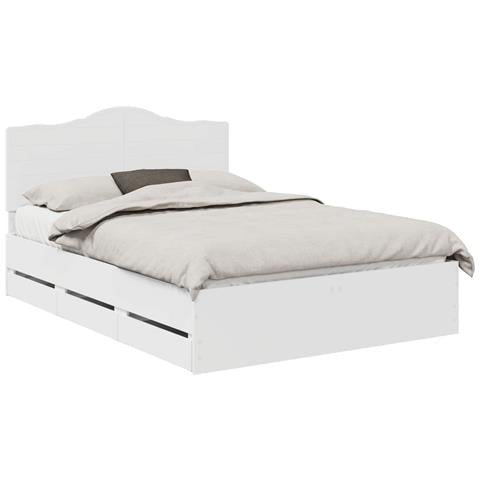 Struttura del letto Bianco 160 x 200 cm Legno Ingegnerizzato - Foto 1