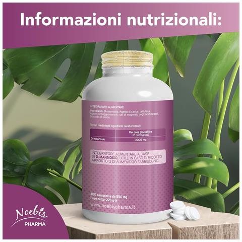D-Mannosio 400 Compresse - Formula Pura in Compresse - Benessere Vie Urinarie e Uso Quotidiano (Confezione quadrupla) - Foto 2