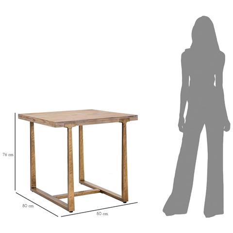 Tavolo Vkh577-marrone-mdf-80x80x76 Cm - Foto 8