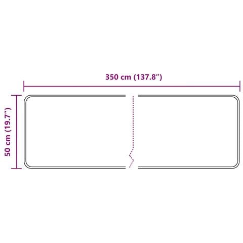 Runner Tappeto MARSA Nero 50 x 350 cm Poliestere e PVC - Foto 7