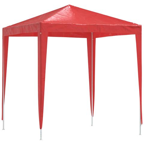 Tenda Party 200 x 200 x 240 cm Rosso PE e Acciaio - Foto 1