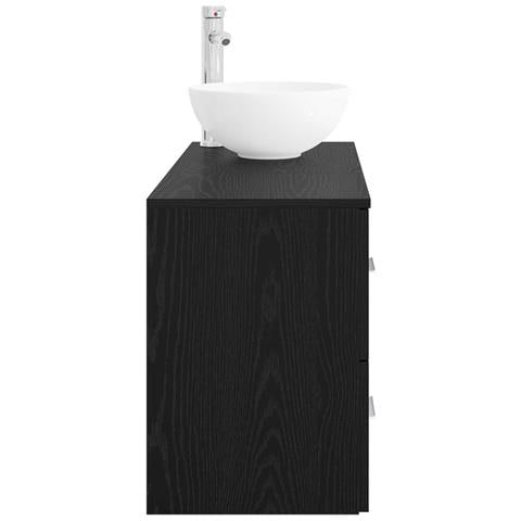Set di mobili per il bagno 2 pcs Rovere Nero - Foto 2