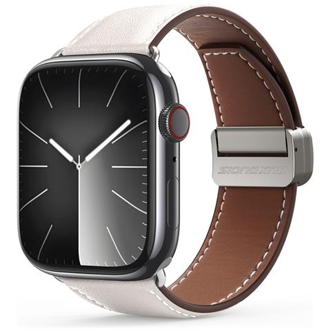 Cinturino Orologio per Apple Watch - Pelle, Bianco - Foto 2