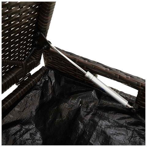 Cassapanca da Esterno con Cuscino Marrone 100 cm in Polyrattan - Foto 9