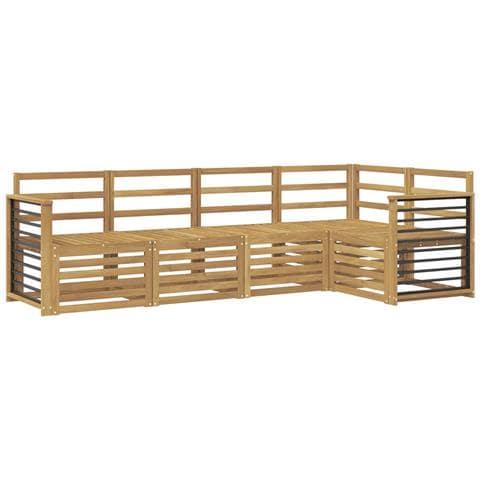Set di divani da esterno 5 pcs Bianco 247 x 128,5 x 73 cm - Foto 1