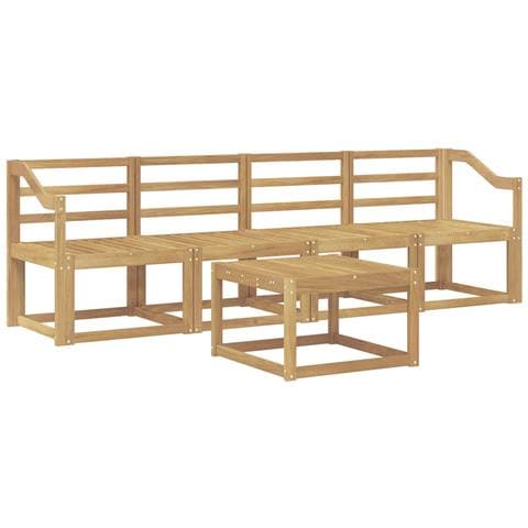 Set di divani da esterno 5 pcs Bianco 59 x 59 x 37 cm - Foto 1