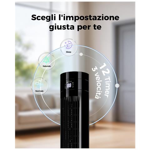 Ventilatore a torre NDTFT14RH. 110 cm. 50 W. telecomando - Foto 4