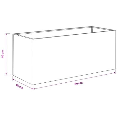 Vaso da giardino Verde Oliva 80 x 40 x 40 cm - Foto 7
