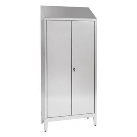Armadio Portascope in Acciaio Inox Aisi 430 a 2 Ante cm 95x50x215h - Foto 1