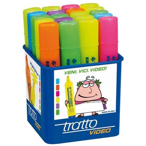 20 Evidenziatori Tratto Video Assortiti+barattolo - Foto 2