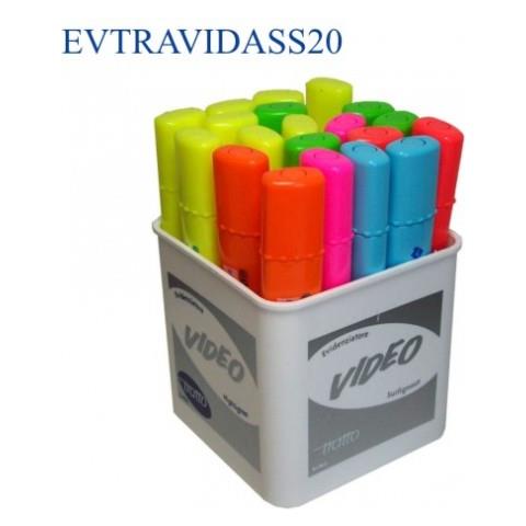 20 Evidenziatori Tratto Video Assortiti+barattolo - Foto 1