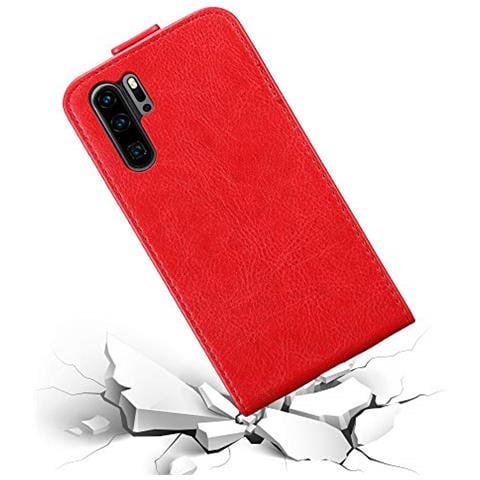 Custodia Compatibile Con Huawei P30 Pro In Rosso Mela - Coperchio Protettivo In Design Flip Con Chiusura Magnetica - Foto 2