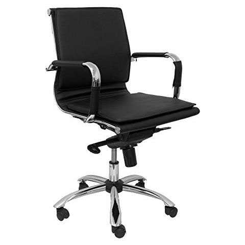 Modello Alcaraz - sedia Da Ufficio Ergonomica Con Meccanismo Di Failover A Posizioni Multiple - seduta E Schienale Imbottiti In Similpelle Nero - Foto 1