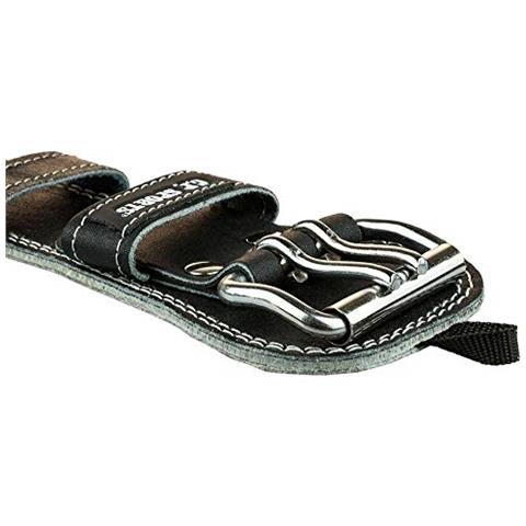 Cintura Da Allenamento In Pelle Per Pesista, Unisex, Trainingsgürtel Gewichtheber Leder, Nero / bianco All'interno, L - Foto 2